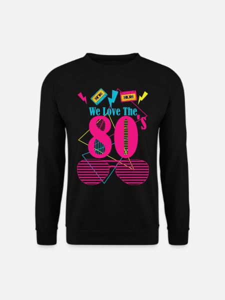 80's love - Unisex Pullover - Schwarz