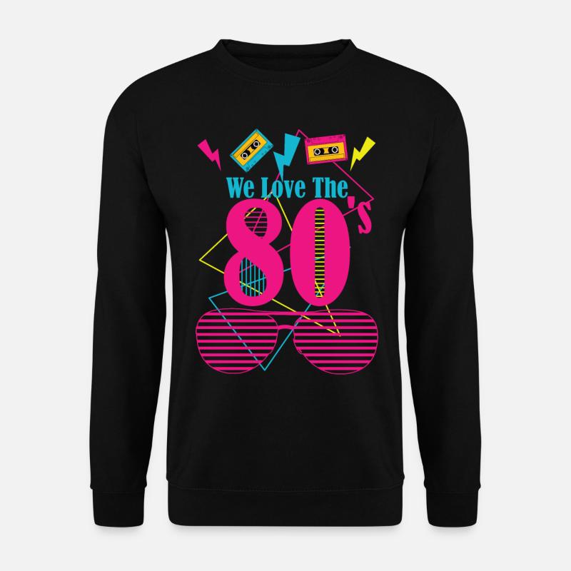 80's love - Unisex Pullover - Schwarz