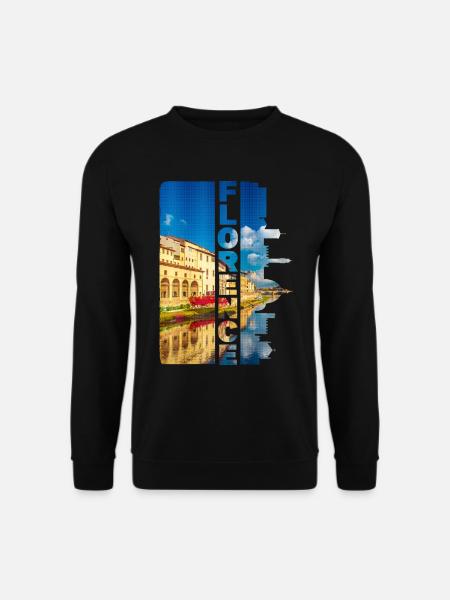 Florenz Italien Stadt Skyline Schrift Urlaub Liebe - Unisex Pullover - Schwarz