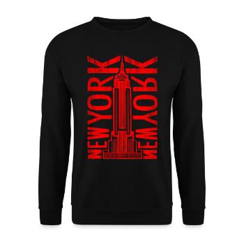 facade in New York city - Unisex Sweatshirt - black - Front - Alina (178cm) & Michal (187cm)