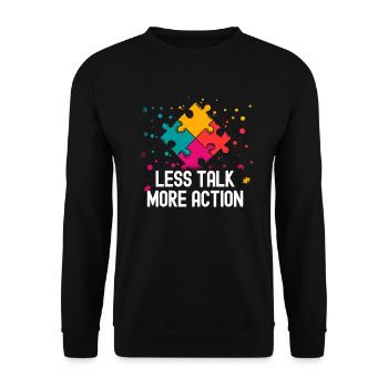 Tshirt autistique Autimus Cadeau Asperger Enfants - Sweat-shirt Unisexe - noir - Devant - Alina (178cm) & Michal (187cm)