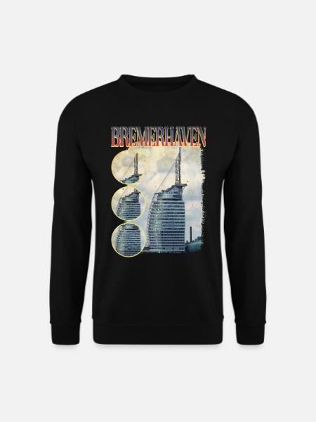 Bremerhaven Deutschland Stadt Skyline Heimat Liebe - Unisex Pullover - Schwarz