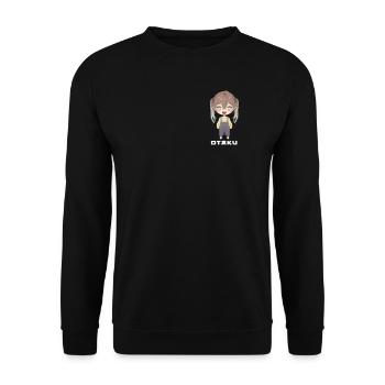 Otaku Anime Girl - Unisex Sweatshirt - black - Front - Alina (178cm) & Michal (187cm)