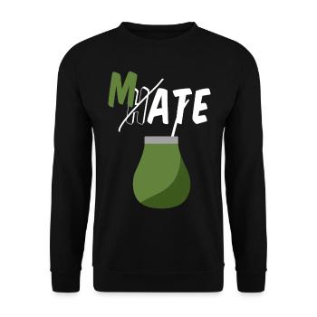 Don't hate, drink Mate - Unisex Sweatshirt - black - Front - Alina (178cm) & Michal (187cm)
