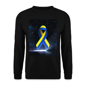 Ukraine Peace Loop - Unisex Sweatshirt - black - Front - Alina (178cm) & Michal (187cm)