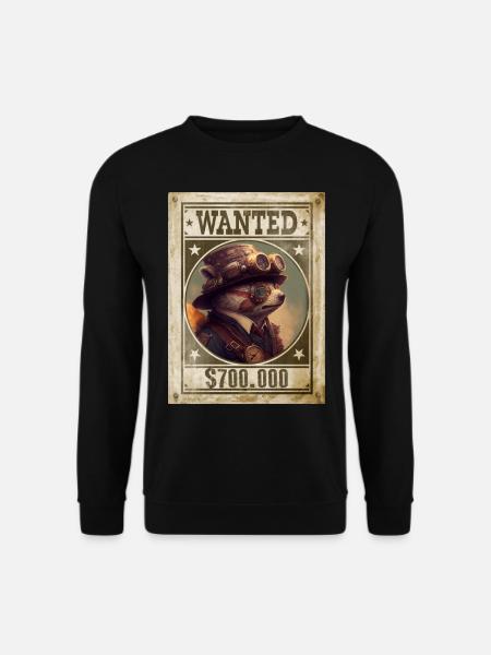 Steampunk Sloth le fugitif - Sweat-shirt Unisexe - noir