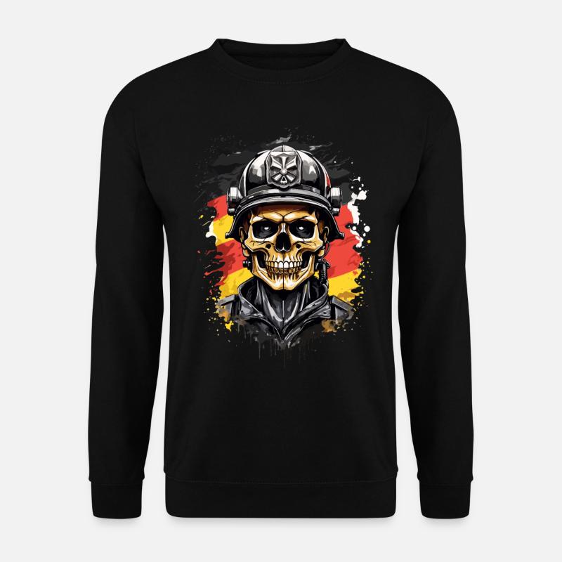 German Firefighter Heroes Skulls - Unisex Sweatshirt - black