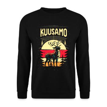 Kuusamo Finland Into The Wild #4 - Unisex Sweatshirt - black - Front - Alina (178cm) & Michal (187cm)