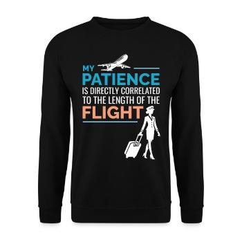 Flight Attendant Aviation Cabin Crew Air Hostess - Unisex Sweatshirt - black - Front - Alina (178cm) & Michal (187cm)