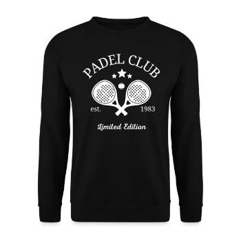 Padel Lovers Club - Unisex Sweatshirt - black - Front - Alina (178cm) & Michal (187cm)