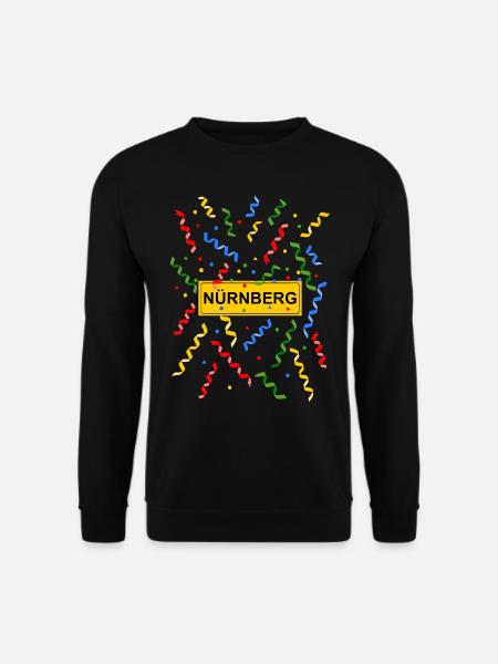 Nürnberg Fasching Konfetti Kostüm Ortsschild - Unisex Pullover - Schwarz