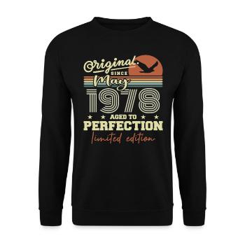 May 1978 | Cadeau Anniversaire Mai 1978 mai 1978 - Sweat-shirt Unisexe - noir - Devant - Alina (178cm) & Michal (187cm)