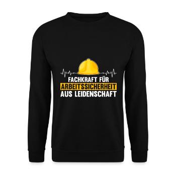Arbeitssicherheit Leidenschaft Herzschlag Sifa - Unisex Pullover - Schwarz - Vorne - Alina (178cm) & Michal (187cm)