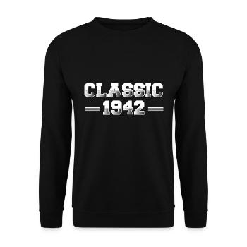 CLASSIC 1942 - Unisex Pullover - Schwarz - Vorne - Alina (178cm) & Michal (187cm)