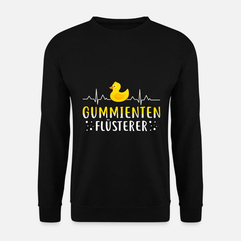 Badeente Gummienten Flüsterer Herzschlag - Unisex Pullover - Schwarz