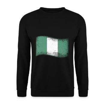 Nigeria Vintage - Sweat-shirt Unisexe - noir - Devant - Alina (178cm) & Michal (187cm)