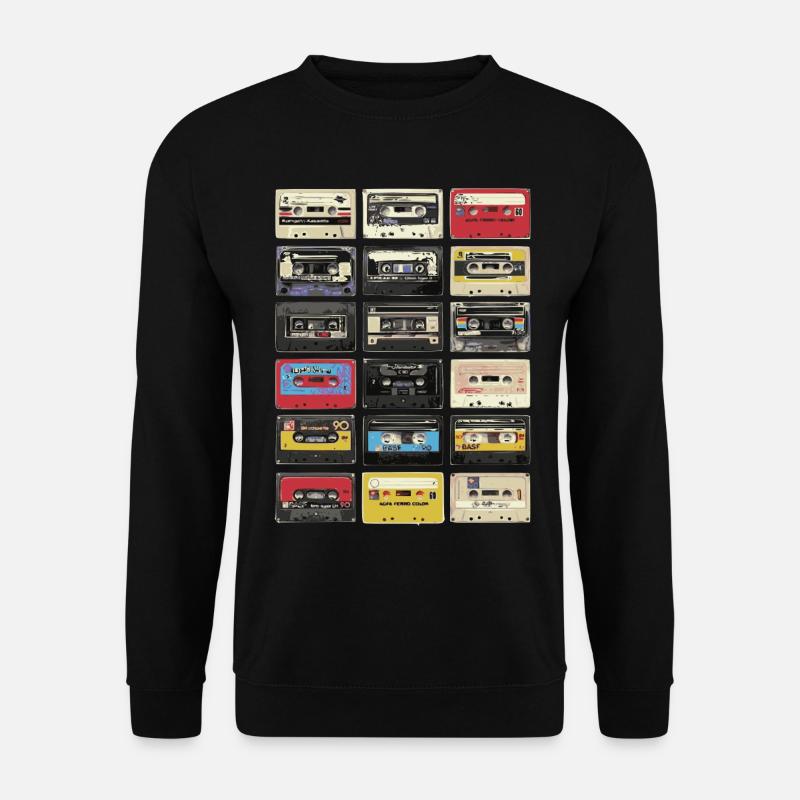 Retro Kassetten - Unisex Pullover - Schwarz