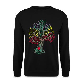 Tree of life in the heart of nature - Unisex Sweatshirt - black - Front - Alina (178cm) & Michal (187cm)