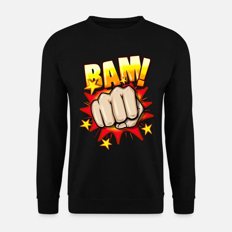 Cartoon fist - Unisex Pullover - Schwarz