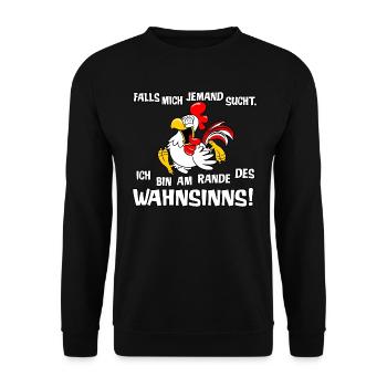 Am Rande des Wahnsinns - Unisex Pullover - Schwarz - Vorne - Alina (178cm) & Michal (187cm)