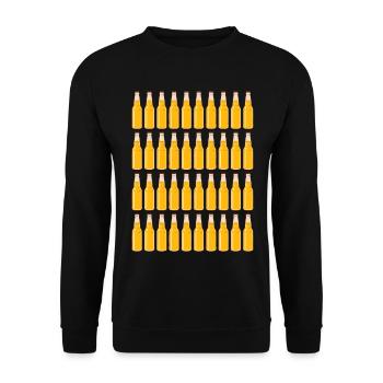 40. Geburtstag Bierflaschen Bier Bierzig Vierzig - Unisex Pullover - Schwarz - Vorne - Alina (178cm) & Michal (187cm)