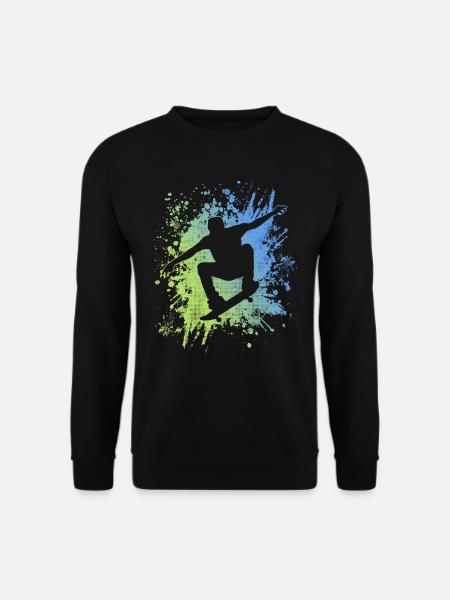 Skater Skateboarder Grafik Skaten Skateboard - Unisex Pullover - Schwarz