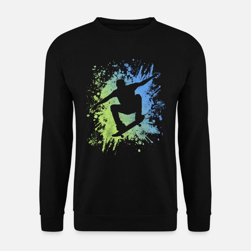 Skater Skateboarder Grafik Skaten Skateboard - Unisex Pullover - Schwarz