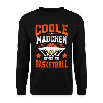 Basketball Basketballerin Frauen Basketball - Unisex Pullover - Schwarz - Vorne - Alina (178cm) & Michal (187cm)