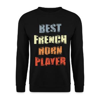 Meilleur joueur de cor français - Sweat-shirt Unisexe - noir - Devant - Alina (178cm) & Michal (187cm)