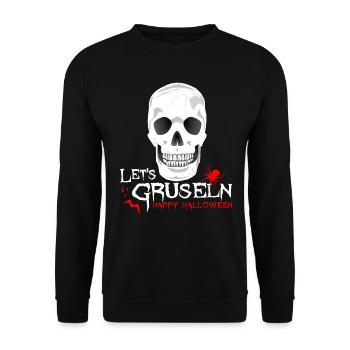 scare scare celebrate Halloween - Unisex Sweatshirt - black - Front - Alina (178cm) & Michal (187cm)