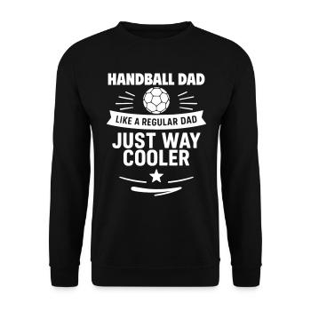 Papa handball – cadeau pour la fête des pères - Sweat-shirt Unisexe - noir - Devant - Alina (178cm) & Michal (187cm)