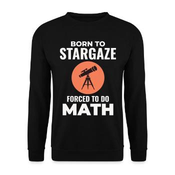 Amateur d’astronomie Math Design - Sweat-shirt Unisexe - noir - Devant - Alina (178cm) & Michal (187cm)