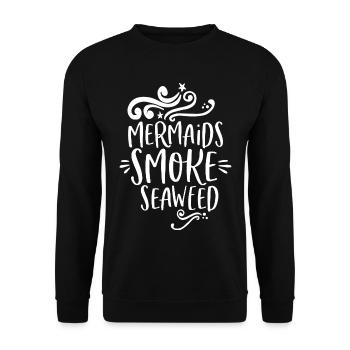 Mermaids smoke Seaweed - Unisex Sweatshirt - black - Front - Alina (178cm) & Michal (187cm)