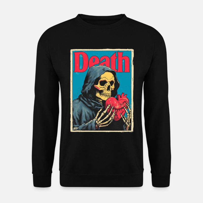 Death with Heart Skeleton - Unisex Sweatshirt - black