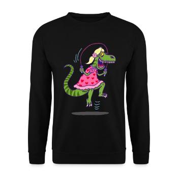 Tarnung für die Jagd - Unisex Pullover - Schwarz - Vorne - Alina (178cm) & Michal (187cm)
