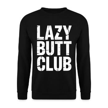 Lazybuttclub Gym Fitness Workout - Unisex Sweatshirt - black - Front - Alina (178cm) & Michal (187cm)
