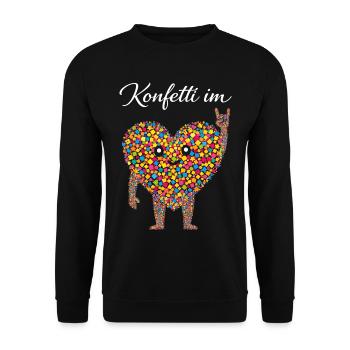 Confetti in the Heart - Carnival Carnival Rock Music - Unisex Sweatshirt - black - Front - Alina (178cm) & Michal (187cm)