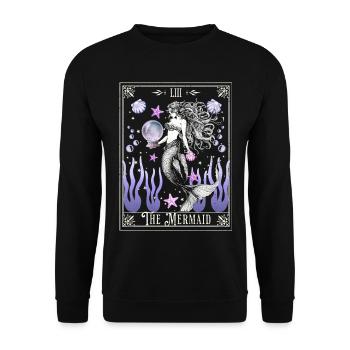 The Mermaid Mystical Tarot - Unisex Sweatshirt - black - Front - Alina (178cm) & Michal (187cm)