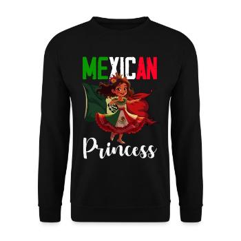 Mexiko Stolz & Heimat Mexikaner Mexico Flagge - Unisex Pullover - Schwarz - Vorne - Alina (178cm) & Michal (187cm)