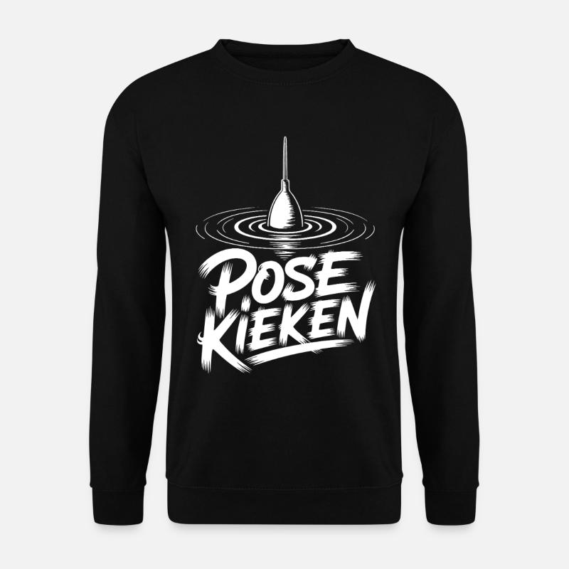 Angler Pose Design - Unisex Pullover - Schwarz