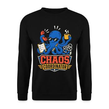 Coordinateur du Chaos Octopus - Sweat-shirt Unisexe - noir - Devant - Alina (178cm) & Michal (187cm)