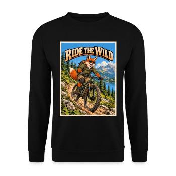 Fox ATV – Forest Adventure – Fahr durch die Wildnis - Unisex Pullover - Schwarz - Vorne - Alina (178cm) & Michal (187cm)