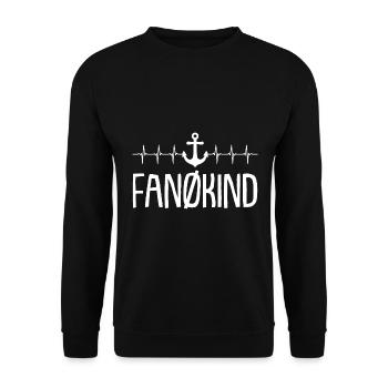 Fanö Anchor Heartbeat - Unisex Sweatshirt - black - Front - Alina (178cm) & Michal (187cm)