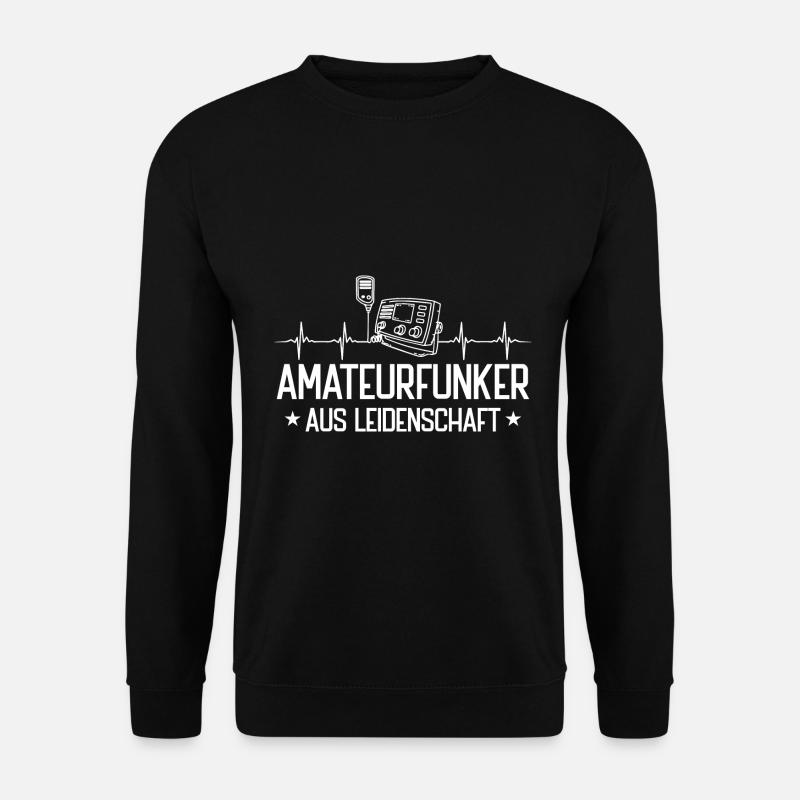 Amateurfunk Funkgerät Amateurfunker Herzschlag - Unisex Pullover - Schwarz