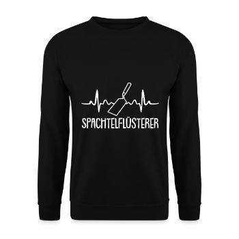 Stuckateur Herzschlag Gipser Verputzer - Unisex Pullover - Schwarz - Vorne - Alina (178cm) & Michal (187cm)