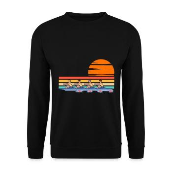 Aviron Femmes sans barreur Quatre - Sweat-shirt Unisexe - noir - Devant - Alina (178cm) & Michal (187cm)