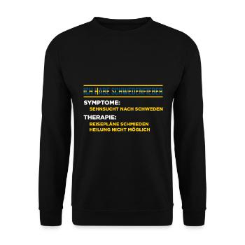 Ich Habe Schwedenfieber Symptome: Sehnsucht Nach S - Unisex Pullover - Schwarz - Vorne - Alina (178cm) & Michal (187cm)