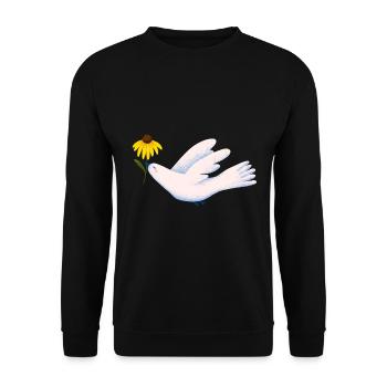 Ukraine, ukrainische Flagge, ukrainische Flagge - Unisex Pullover - Schwarz - Vorne - Alina (178cm) & Michal (187cm)