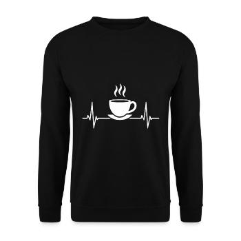 Coffee Pulse Design Studio - Sweat-shirt Unisexe - noir - Devant - Alina (178cm) & Michal (187cm)
