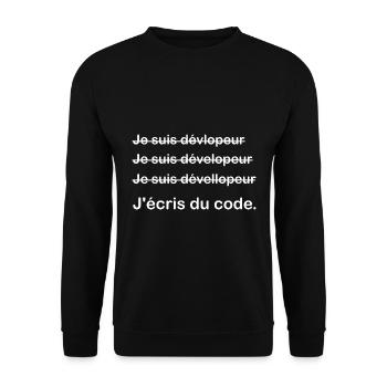 Développeur - humour - Sweat-shirt Unisexe - noir - Devant - Alina (178cm) & Michal (187cm)